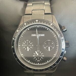 Zadig & Voltaire Black Chronograph Watch